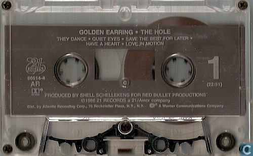 Golden Earring The Hole USA Cassette 1986